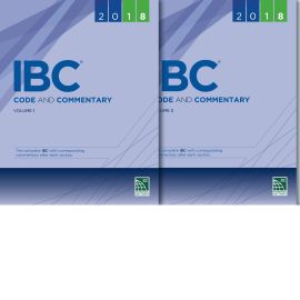2018 IBC® Code and Commentary Combo, Vol. 1 & 2 cover images